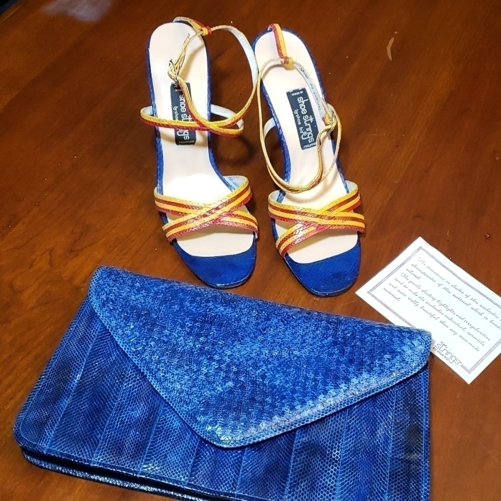 VINTAGE Genuine Snakeskin Clutch